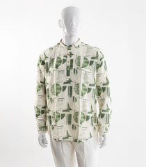 Cream short kurta with modern print-EW1105