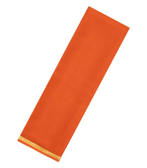 Orange Woven Mysore Silk Saree With Zari Border-MS3736