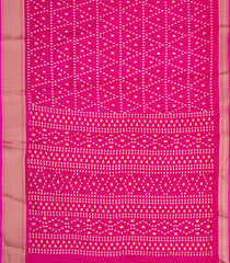 Pink Printed Synthetic Dola Silk Saree With Motifs & Zari Stripes-SY0423