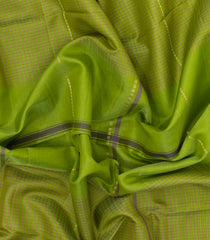 Light Green Handloom Organza Silk Saree With Checks-SO4777