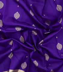 Purple Woven Pure Silk Saree With Zari Buttas-EC2592