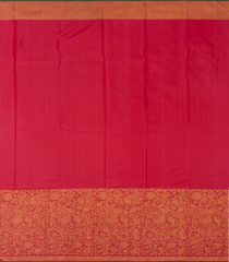 White Handloom Korvai Kanchipuram Silk Saree With Stripes & Contrast Border-KA13490