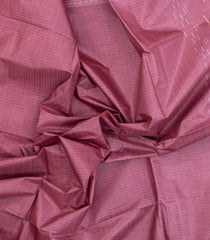 Peach Woven Tussar Silk Saree With Chevron Stripes-TU3334