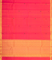 Pink Handloom Kanchipuram Silk Saree With Zari Buttas & Border-KA16179