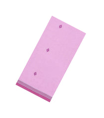 Bubblegum Pink Handloom Bengal Cotton Saree With Diamond Buttas-BG1794