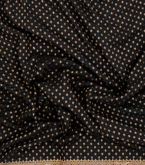Black Handloom Banarasi Khaddi Georgette Silk Saree With Contrast Border-BE1798