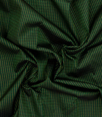 Bottle Green Handloom Korvai Kanchipuram Silk Saree With Ganga Jamuna Border-KA13687