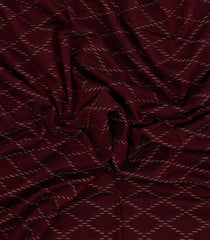 Maroon Woven Bengal Cotton Saree With Diamond Jaal-BG1902