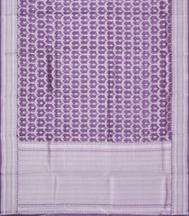 Lilac Woven Pure Banarasi Organza Silk Saree With Floral Motifs-KS1147