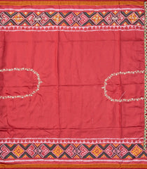 Dark Green Blended Silk Saree With Ikat Motifs & Hand Embroidered Selvage-EN1708