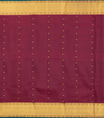 Blue Handloom Kanchipuram Silk Saree With Kamalam Buttas-KA14513