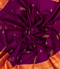 Magenta Handloom Korvai Kanchipuram Silk Saree With Meena Floral Buttas -KA13112