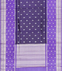 Purple Woven Banarasi Poona Silk Saree With Checks & Buttas-BP1018