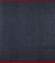 Black Handloom Bengal Cotton Saree With Buttas & Contrast Border-BG1974