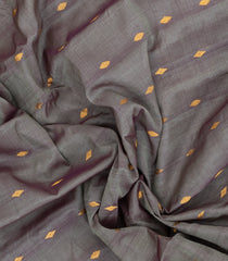 Grey Handloom Gadwal Silk Cotton Saree With Buttas-GA0373