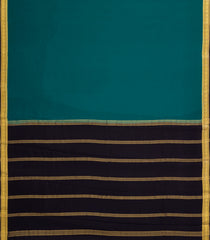 Teal Woven Mysore Silk Saree With Contrast Border-MS3720