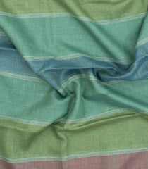 Multi Colour Handloom Linen Saree With Stripes-LI0737