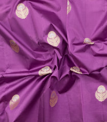 Lavender Woven Banarasi Poona Silk Saree With Buttas & Contrast Border-BP1047