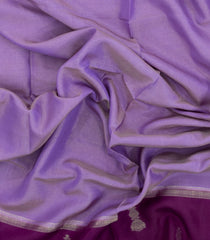 Lavender Woven Blended Viscose Saree With Contrast Border-BL5618