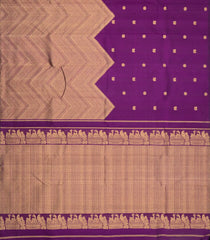Purple Handloom Kanchipuram Silk Saree With Annam Buttas-KA16406