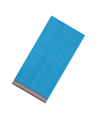 Light Blue Handloom Maheswari Silk Cotton Saree With Contrast Border-SC4185