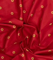 Crimson Handloom Korvai Kanchipuram Silk Saree With Meena Buttas-KA15375