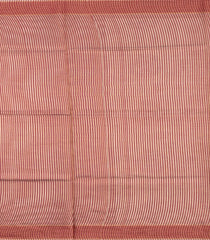 Taupe Printed Tussar Silk Saree With Tribal Motifs-TU3782