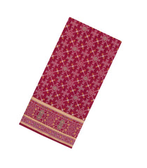 Magenta Woven Art Dupion Saree With Tie & Dye Motifs-BL5900