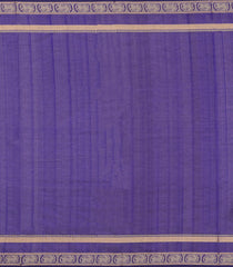 Purple Handloom Silk Cotton Saree With Checks-SC4222