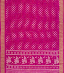 Hot Pink Printed Synthetic Moss Chiffon Saree With Checks-BL5733