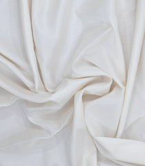 White Woven Mysore Silk Saree With Contrast Zari Border-MS3824