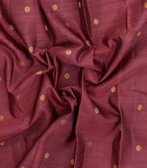 Chestnut Pink Handloom Kanchipuram Silk Saree With Buttas-KA15465