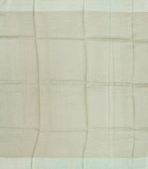 Mint Green Handloom Linen Saree With Printed Floral Motifs-LI0640