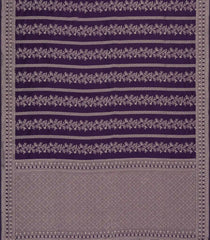 Violet Woven Synthetic Dupion Saree With Floral Vine Motifs-BL5023