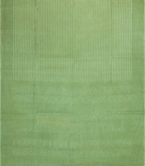 Light Green Woven Tussar Silk Saree With Chevron Stripes-TU3305