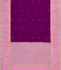Magenta Woven Art Crepe  Saree With Stone Work In Contrast Border-BL5141