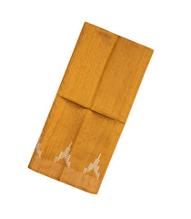 Mustard Handloom Dupion Silk Saree With Printed Pallu-DS0499