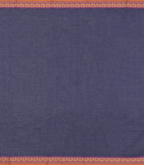 Dark Blue Woven Chettinad Cotton Saree With Buttas-CN1861