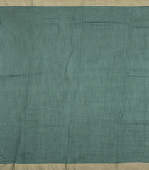 Cyan Printed Tussar Silk Saree With Floral Motifs-TU3610