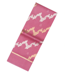 Peach Handloom Banarasi Organza Silk Saree With Floral Buttas-BE1712