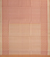 Dusty Pink Handloom Tissue Kanchipuram Silk Saree With Floral Motifs-KA14271