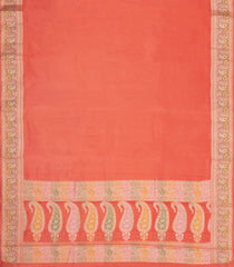 Peach Woven Dupion Silk Saree With Meena Borders-DS0565