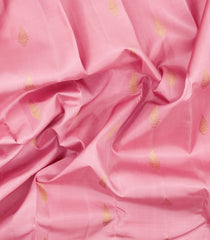 BubbleGum Pink Handloom Korvai Kanchipuram Silk Saree With Zari Buttas-KA16676