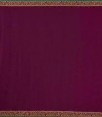 Red Woven Mysore Silk Saree With Contrast Zari Border-MS3453