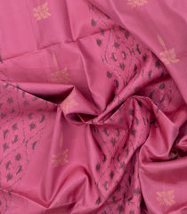 Dusty Pink Handloom Soft Silk Saree With Buttas & Contrast Pallu-SO4599