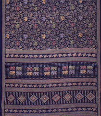 Violet Printed Synthetic Dola Silk Saree With Zari Border-SY0302