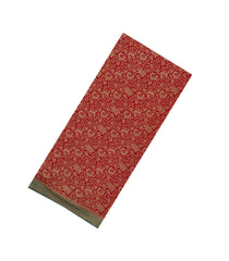 Red Woven Mysore Silk Saree With Vanasingaram Motifs & Contrast Border-MS3365