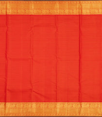Red Handloom Kanchipuram Silk Saree With Zari Checks & Buttas-KA16365