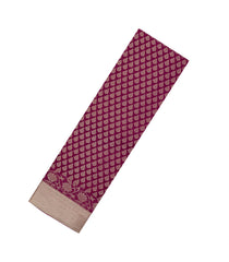 Burgundy Woven Mysore Silk Saree With Bird Vine Motifs-MS3350