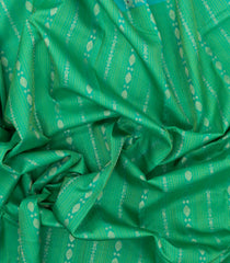 Aquamarine Handloom Kanchipuram Silk Saree With Floral Motifs-KA14676